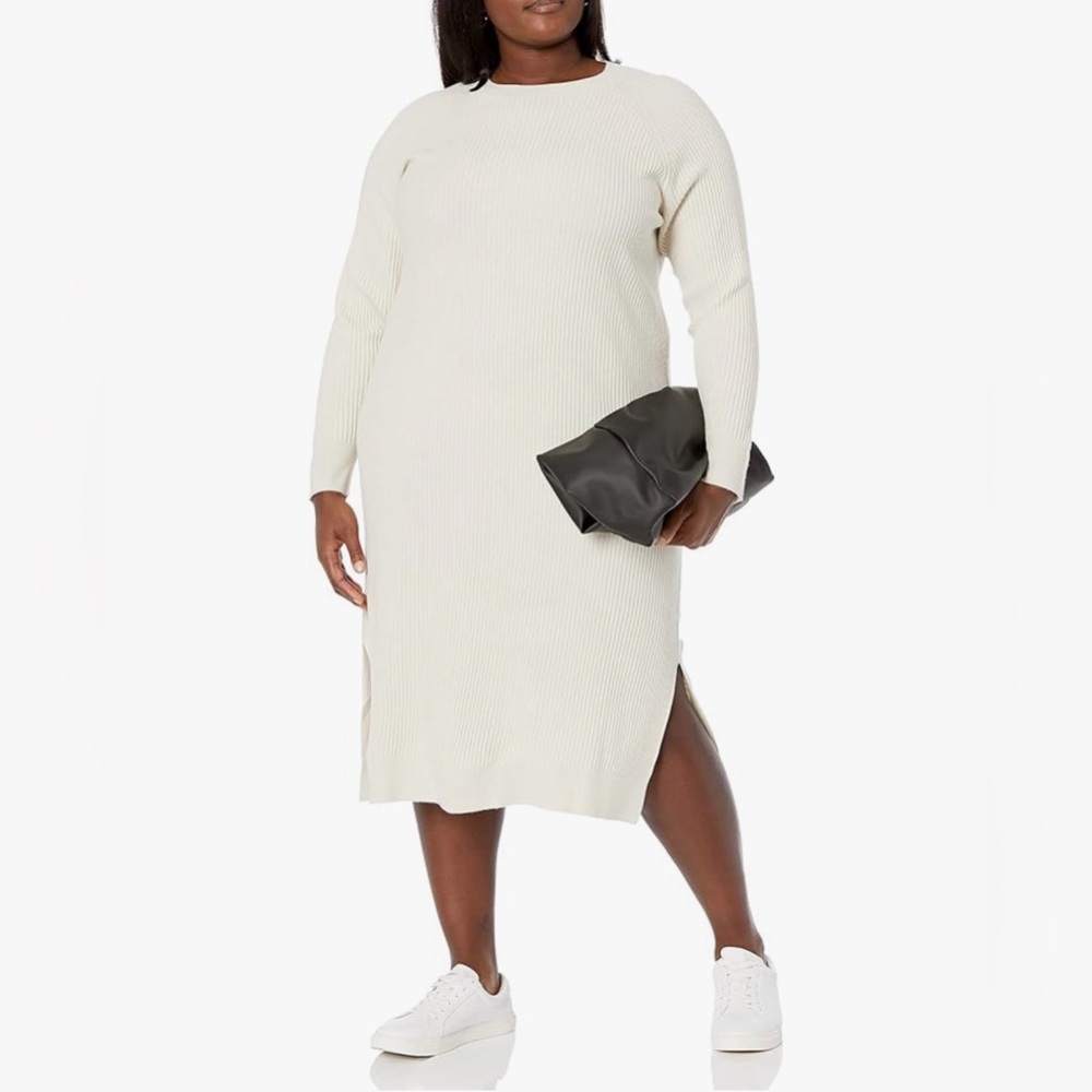 NWT Chic Long Sleeve Cream Dress~XL